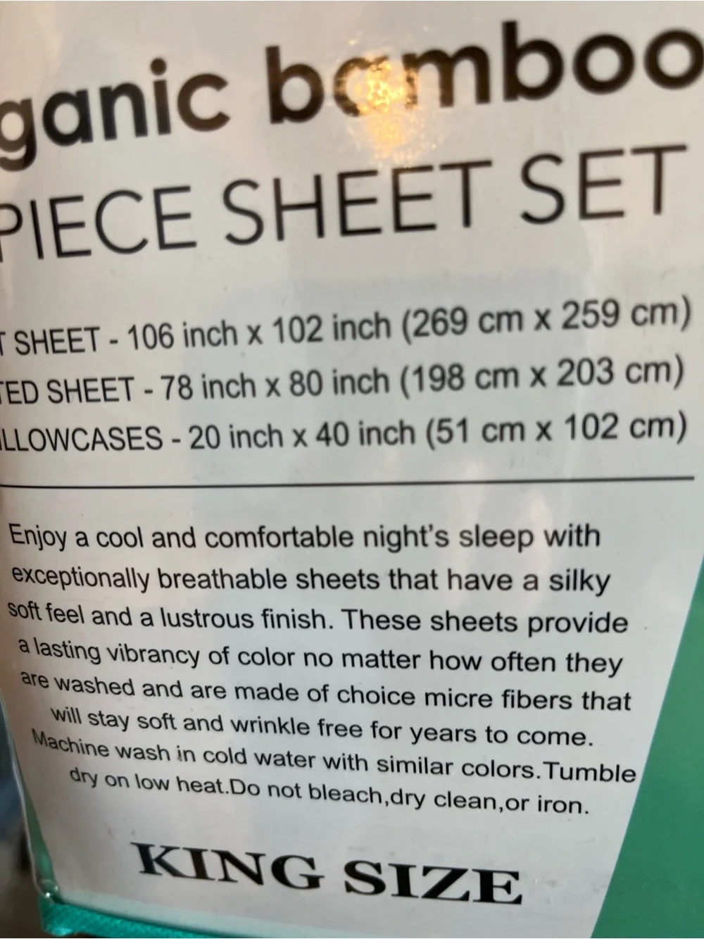 King Organic Bamboo Ultra Plush Sheet Set - Mint Green